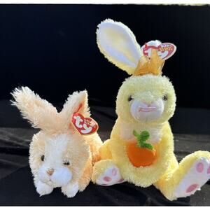 Nibblies Ty Beanie Babies Original Bunny & Cream Mini Easter Bunny MWT!